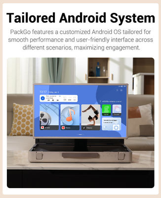 ELC PackGO Portatile da 27 pollici Portfolio Design Touch Screen Sistema Android Smart TV Screen per il campeggio