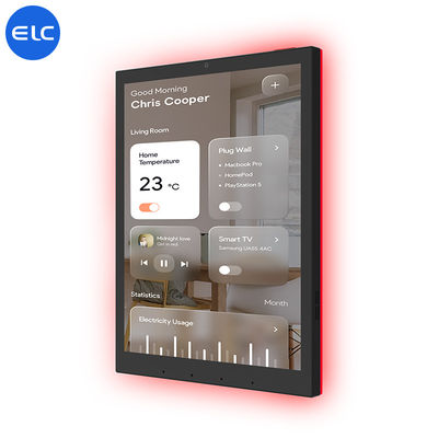 Dispositivo touchscreen LCD gratuito POE Android 13 Prodotti per la casa intelligente con barra di luce a LED
