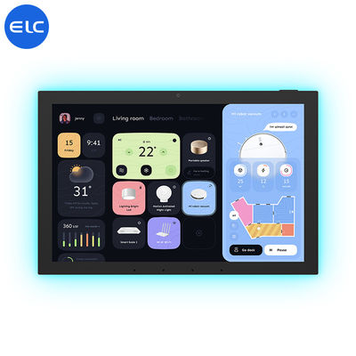 10.1' WiFi6E Smart Home Touchscreen Control Panel Opzionale NFC Camera 5M/P Con LED Light Bar