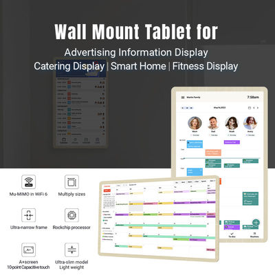 21 Inch Incell Android14 Digital Wall Calendar Software gratuito Touch Screen Smart Calendar Display per la famiglia