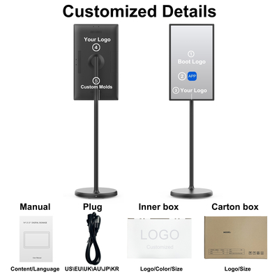 24 pollici 32 pollici Incell Screen Display Lcd Touch Screen Android 13 Pubblicità Digital Signage Catena di ristoranti e negozi di bevande