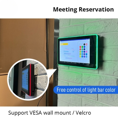 Tablet per sala riunioni Android da 10,1 pollici con barra luminosa a LED per montaggio a parete