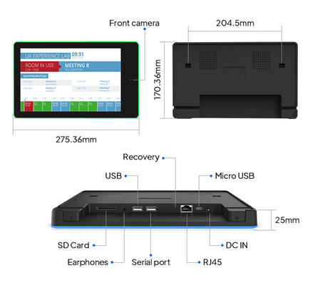 10.1 pollice POE Android Meeting Room Tablet con Quad Core RK3288