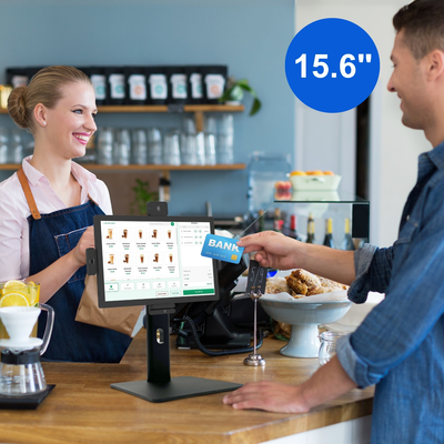 Chiosco self-service da 15 pollici in metallo per ordinazioni, segnaletica digitale, tablet per ristoranti, display da cucina