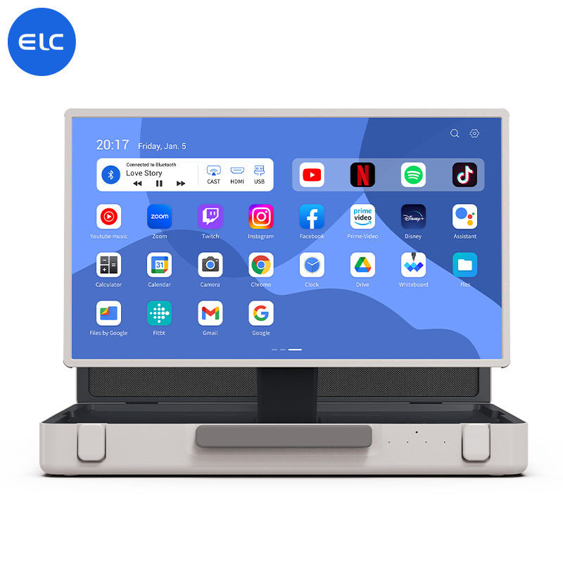 ELC PackGO Portatile da 27 pollici Portfolio Design Touch Screen Sistema Android Smart TV Screen per il campeggio