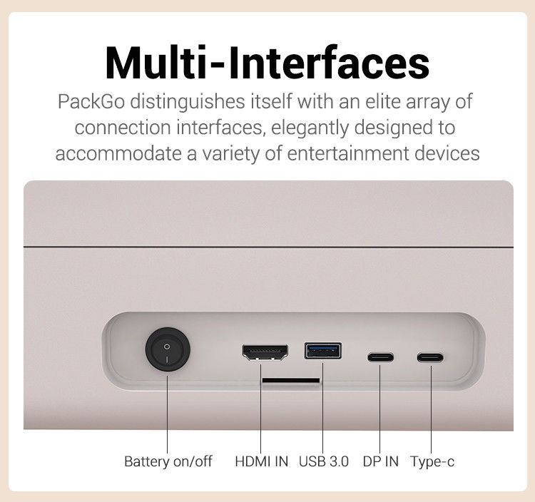 ELC PackGO Portatile da 27 pollici Portfolio Design Touch Screen Sistema Android Smart TV Screen per il campeggio