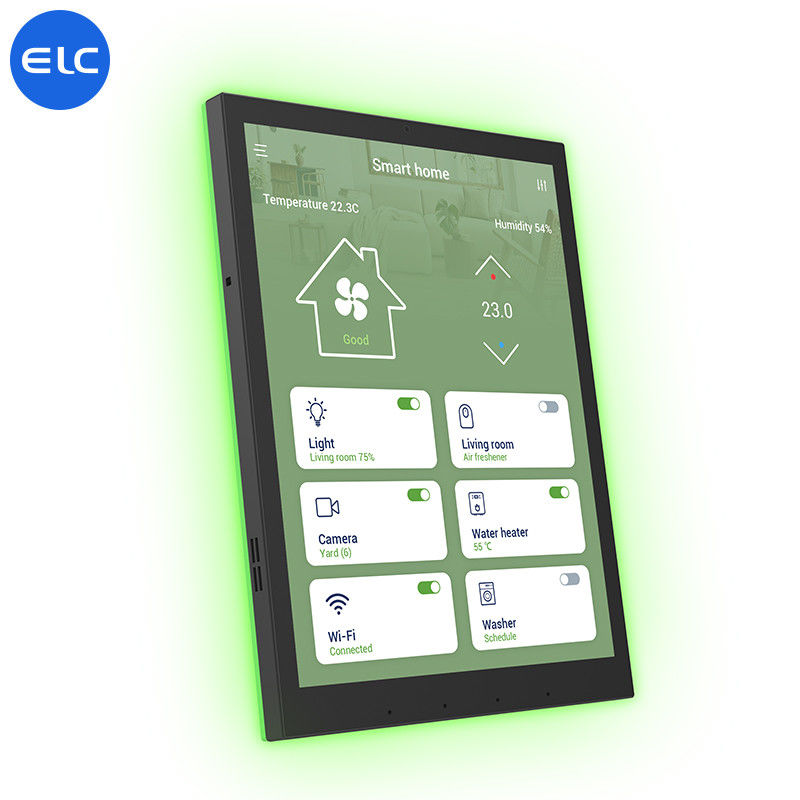 Dispositivo touchscreen LCD gratuito POE Android 13 Prodotti per la casa intelligente con barra di luce a LED