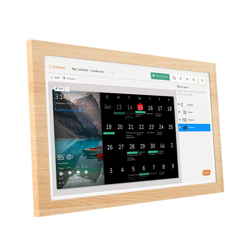 Tablet ad alte prestazioni da 24' Tablet con Wi-Fi standard ultra-sottile 6 con Mu-MIMO per la visualizzazione degli orari del calendario
