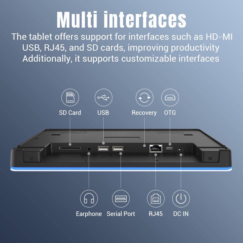 RK3568 Segnaletica digitale a muro Android 12 touch screen indoor POE NFC luce a LED per riunioni