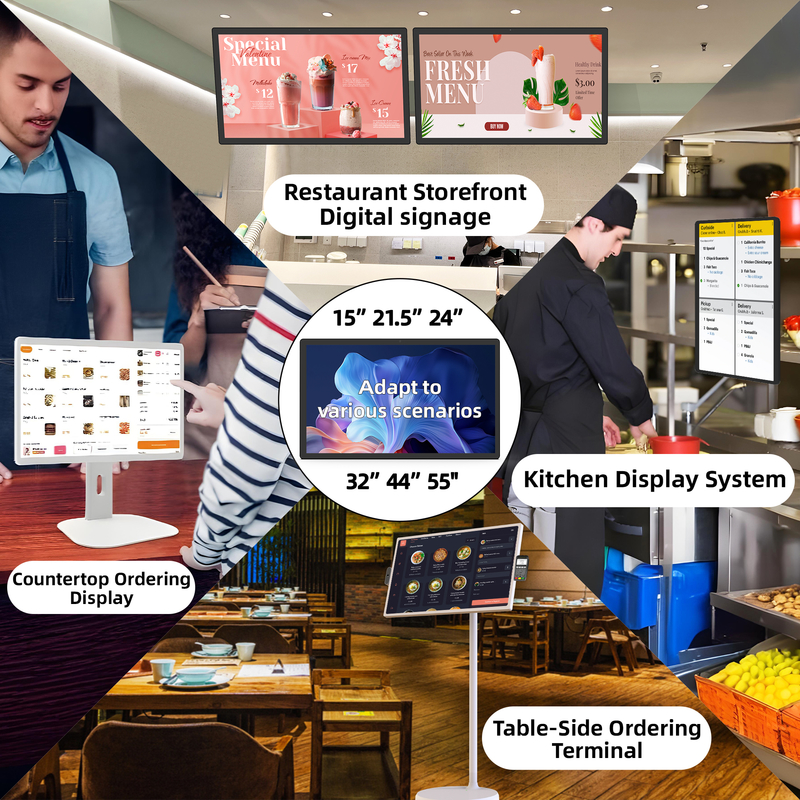 ELC SW2495T 24 pollici 1920*1080 250cdm2 10-point in Cell Touch Display di segnaletica digitale verticale Laptop Pos Tablet Chioschi di vendita