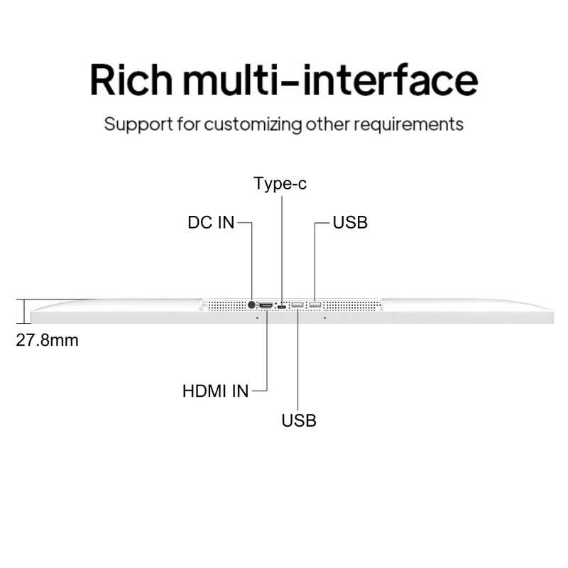 24 pollici 32 pollici Incell Screen Display Lcd Touch Screen Android 13 Pubblicità Digital Signage Catena di ristoranti e negozi di bevande