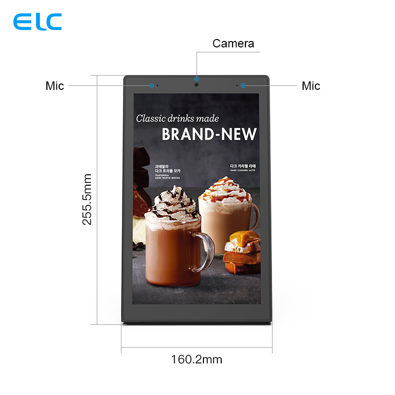 Touchscreen Android a forma di L da 10,1'' RK3568 Quad core cortex A55 Digital Signage verticale per schermo menu ristoranti