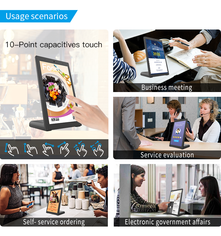 L Forma Capacitivo 10 Pollici Tablet Android Touch Screen Menù Display POE RJ45 NFC Camera