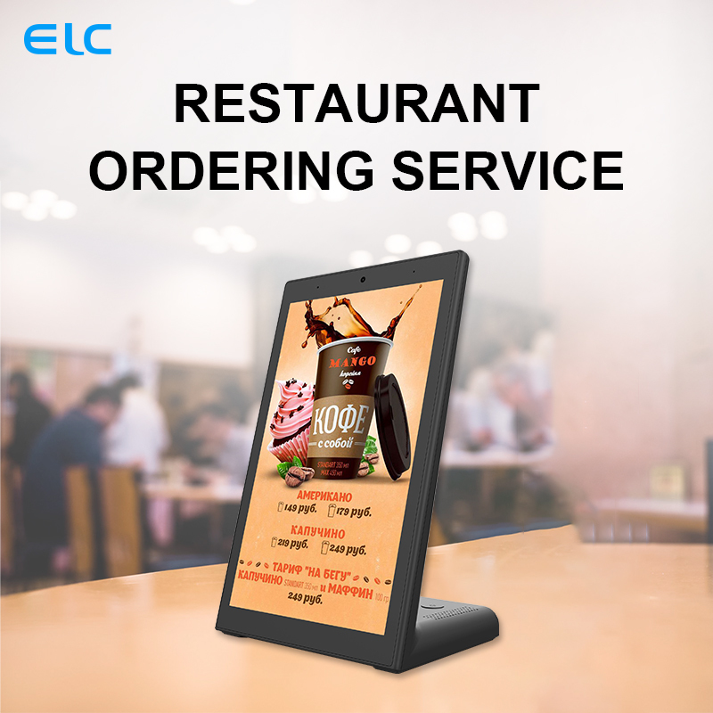 Segnaletica di feedback dei clienti Android 10.0 Segnaletica digitale L Shape Ristorante Tablet 10 pollici menu tablet menu schermo menu ristorante