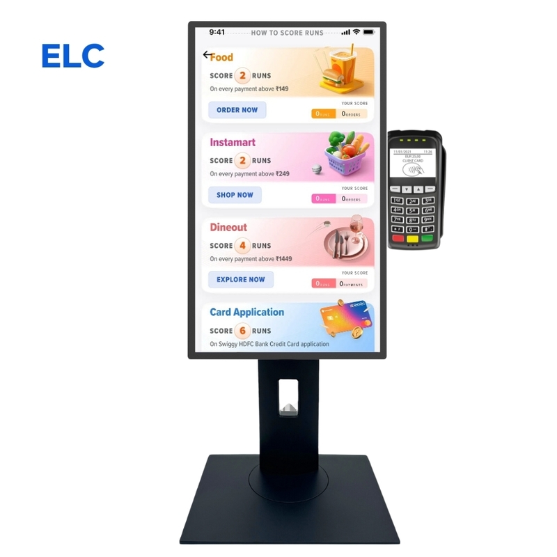Display contatore menu a LED Sistema di ordinazione ristorante Registratore di cassa Pos Macchina per cassieri Macchina per fatturazione Schermo interattivo