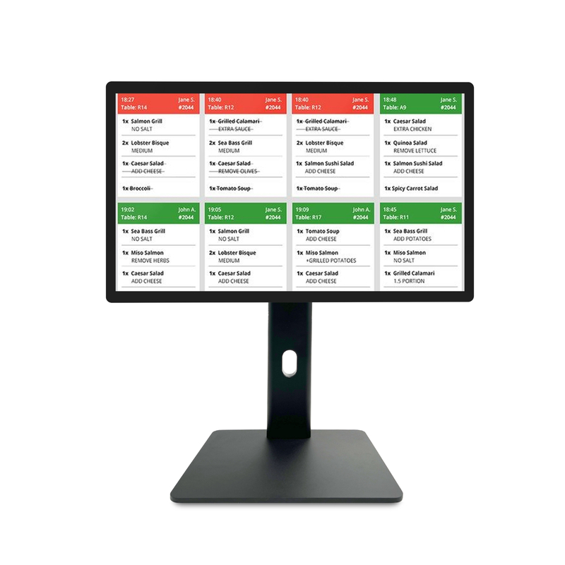 Schermo touchscreen per segnaletica digitale Android 11 da 21,5" con RK3568 2+16GB USB RJ45 WiFi Kds Pos Kitchen Display Schermo Kds con base