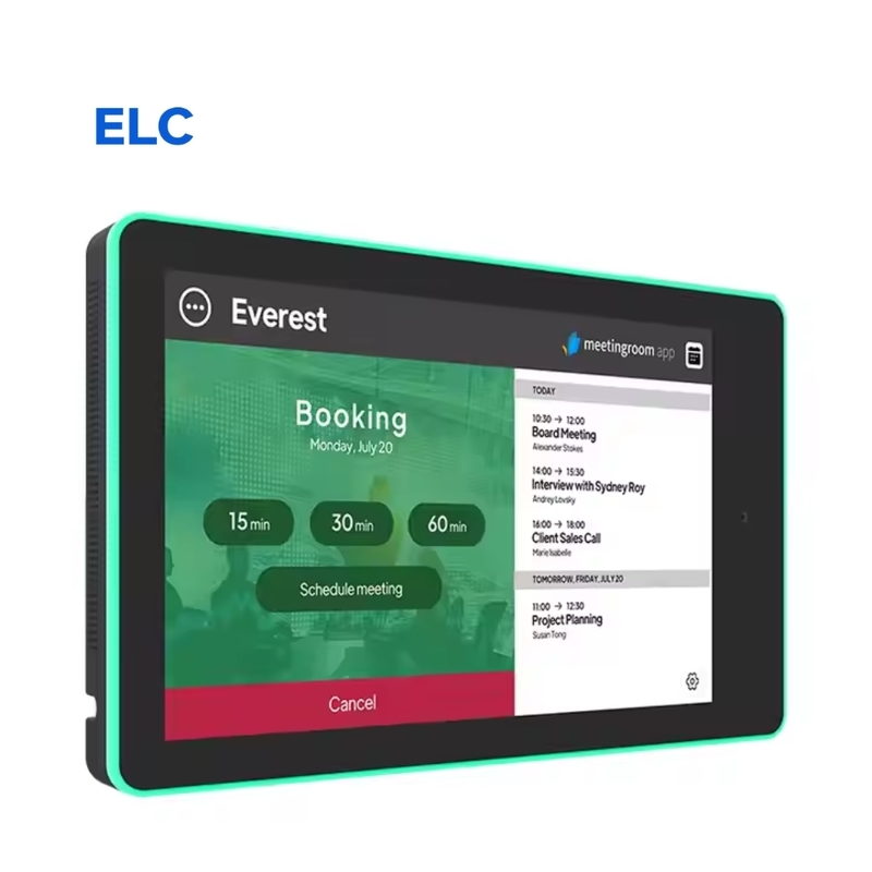 Tablet Android da parete da 10 pollici per riunioni con barra luminosa a LED
