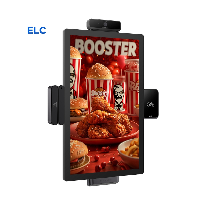 Chiosco self-service da 15 pollici in metallo per ordinazioni, segnaletica digitale, tablet per ristoranti, display da cucina