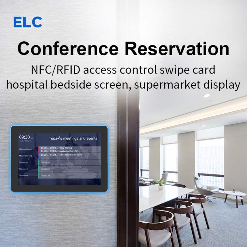 Android 11 Touch Screen Digital Signage Display Tablet con NFC LED Light Bar