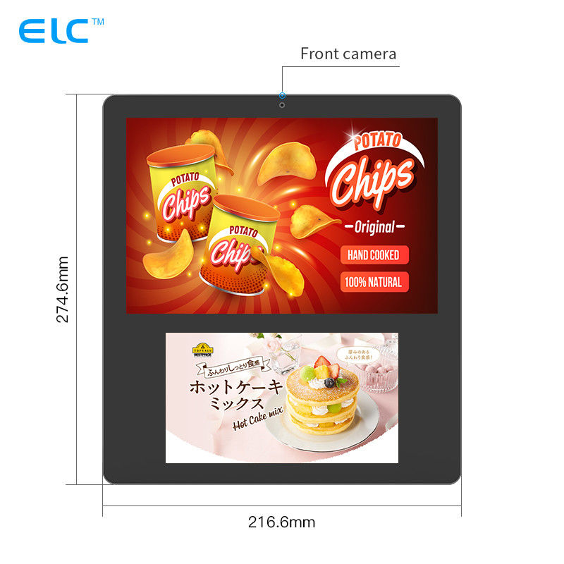 2GB LCD RAM Advertising Display Signage 5.0MP Camera Dual Screen BT4.2