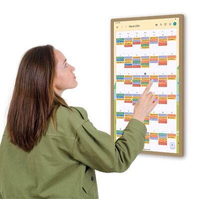 Calendario digitale della famiglia a telaio stretto, pianificatore digitale mensile online